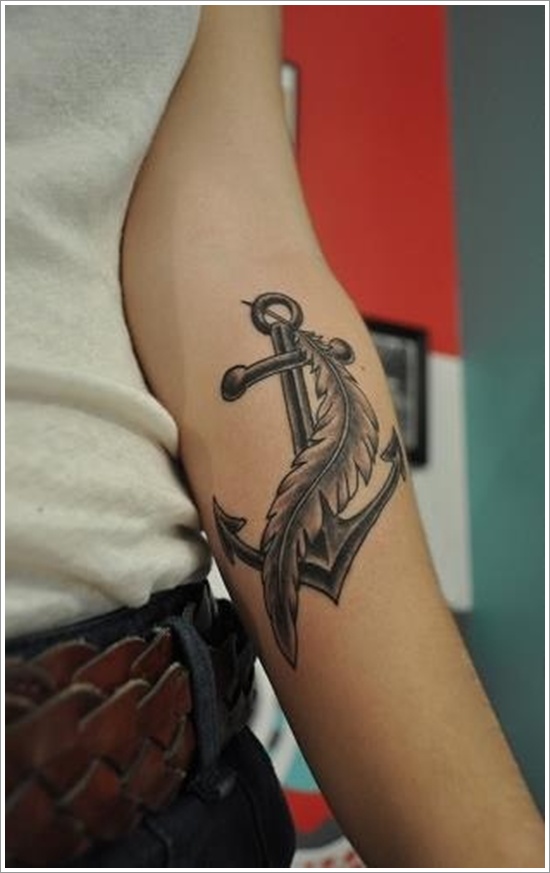 Most popular feather tattoos for women and design, idea 29