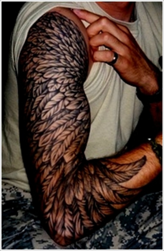 Most popular feather tattoos for women and design, idea 32