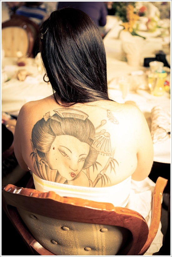 Traditional geisha tattoo design, idea 14