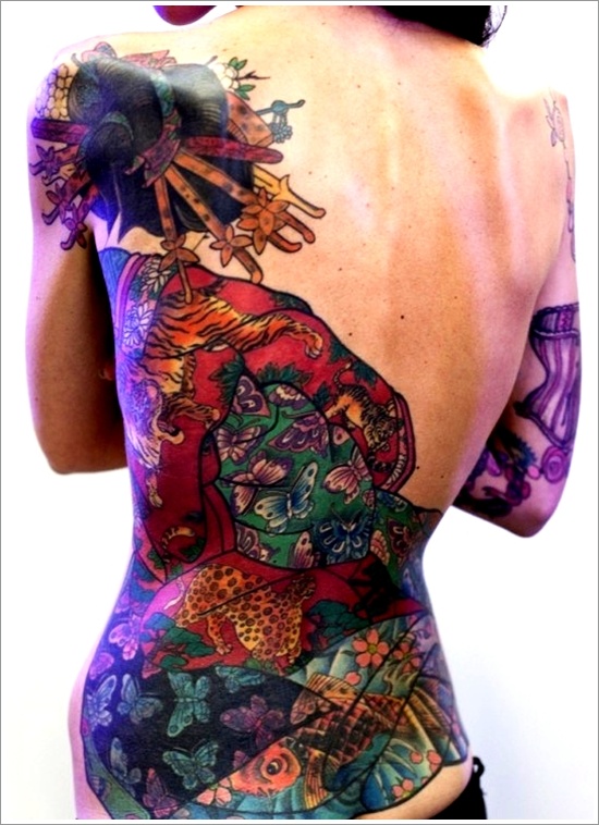 Traditional geisha tattoo design, idea 10