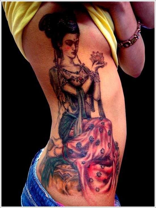 Traditional geisha tattoo design, idea 41