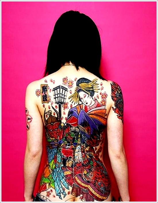 Traditional geisha tattoo design, idea 24