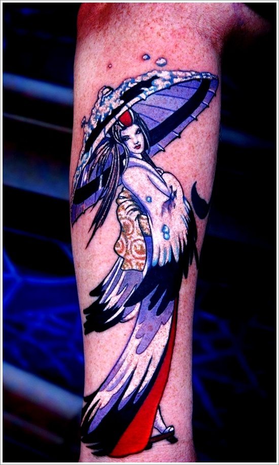 Traditional geisha tattoo design, idea 31