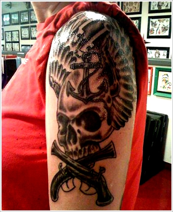 Horrifying grim reaper tattoo design, idea 12