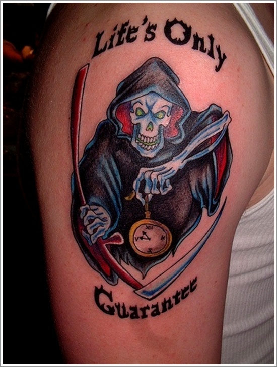 Horrifying grim reaper tattoo design, idea 5