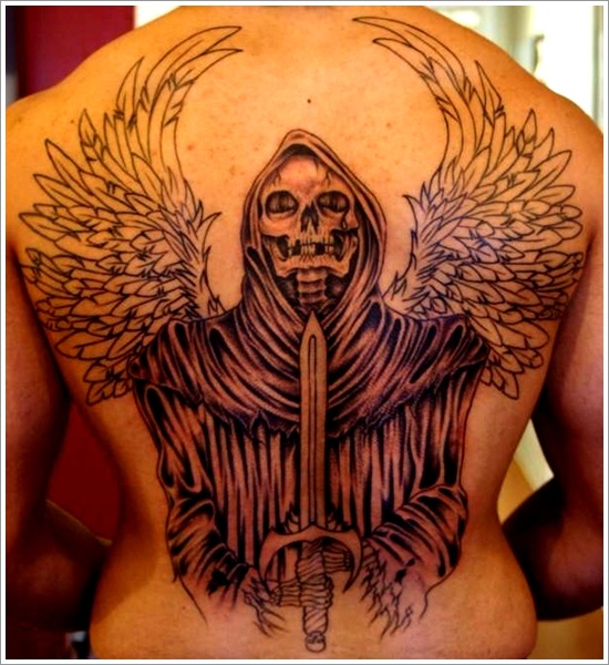 Horrifying grim reaper tattoo design, idea 11