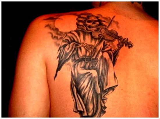 Horrifying grim reaper tattoo design, idea 23