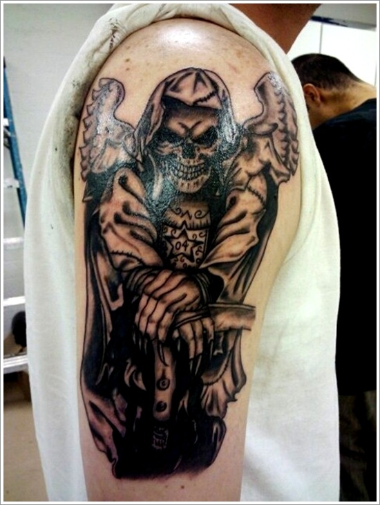 Horrifying grim reaper tattoo design, idea 2