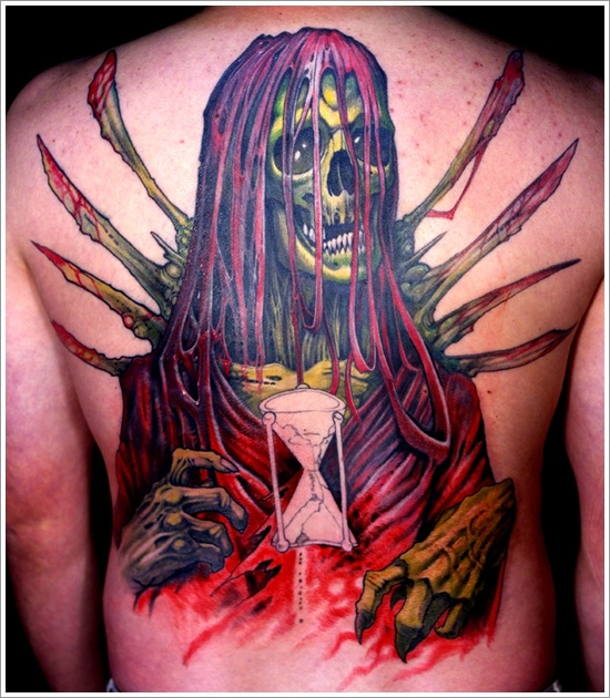 Horrifying grim reaper tattoo design, idea 6