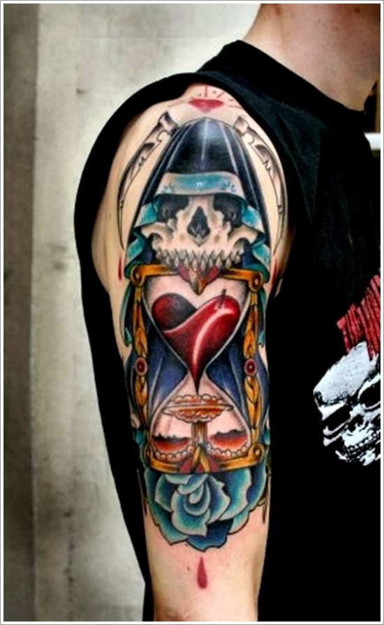 Horrifying grim reaper tattoo design, idea 15