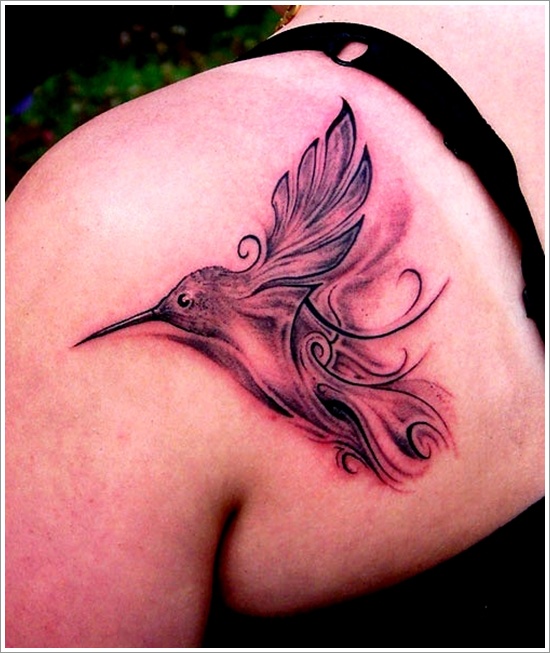 Stunning hummingbird tattoo design, idea 13