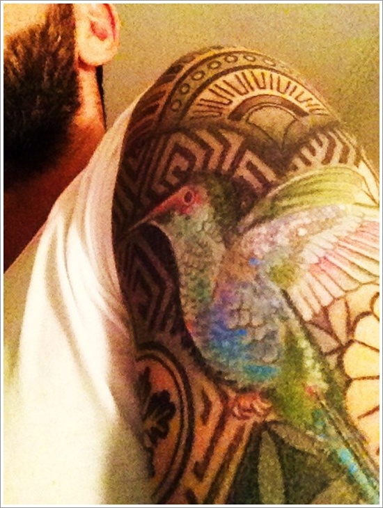 Stunning hummingbird tattoo design, idea 31