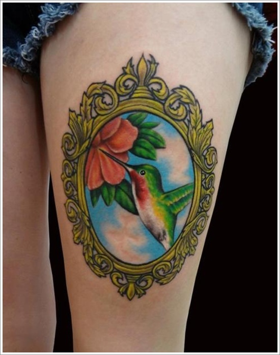 Stunning hummingbird tattoo design, idea 20