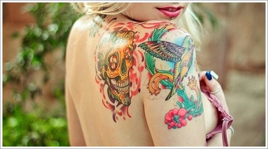 Stunning hummingbird tattoo design, idea 19