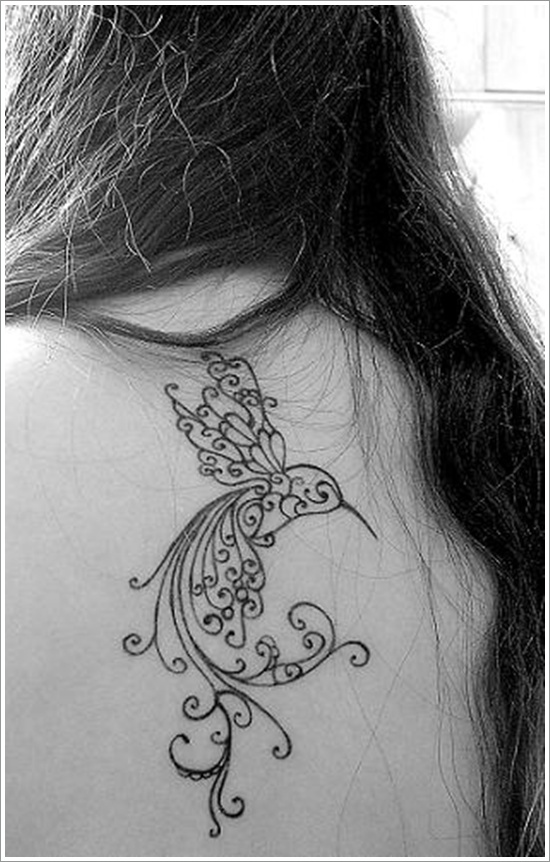 Stunning hummingbird tattoo design, idea 2