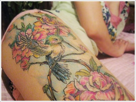 Stunning hummingbird tattoo design, idea 17