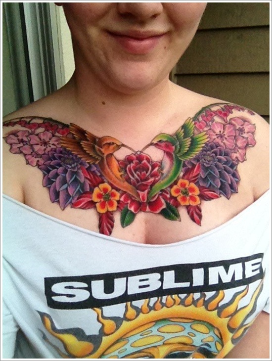 Stunning hummingbird tattoo design, idea 34