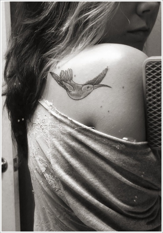 Stunning hummingbird tattoo design, idea 16