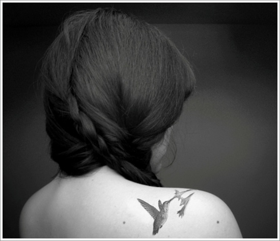 Stunning hummingbird tattoo design, idea 15