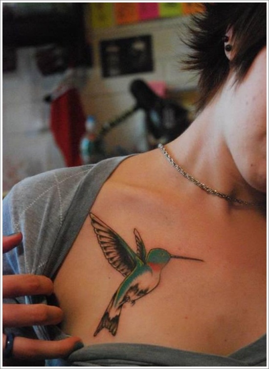 Stunning hummingbird tattoo design, idea 1