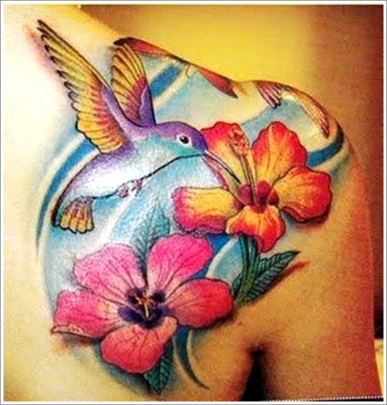 Stunning hummingbird tattoo design, idea 26