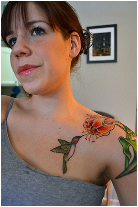 Stunning hummingbird tattoo design, idea 27
