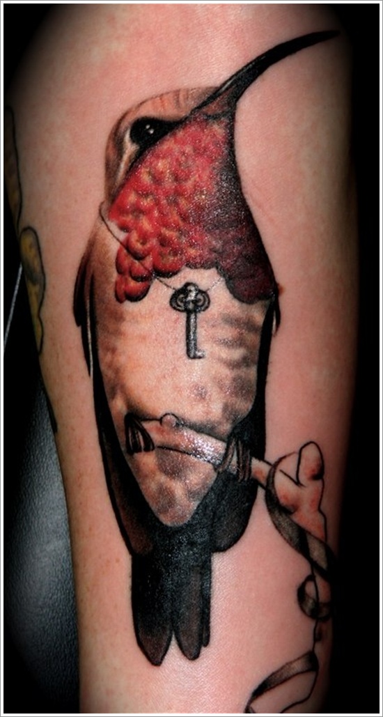 Stunning hummingbird tattoo design, idea 23