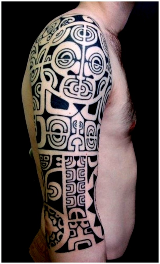 Unique maori tribal tattoo design, idea 24
