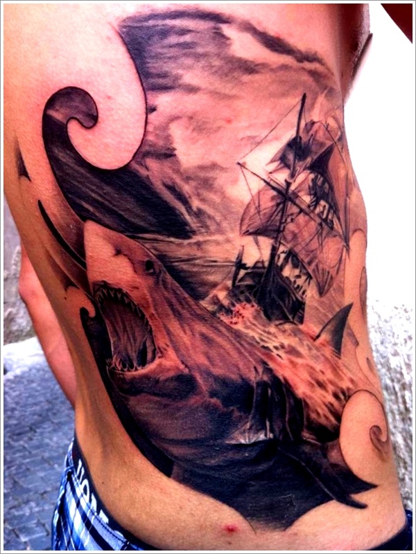 Most popular shark tattoo design, idea 28