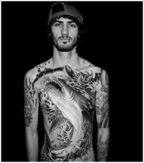 Most popular shark tattoo design, idea 7