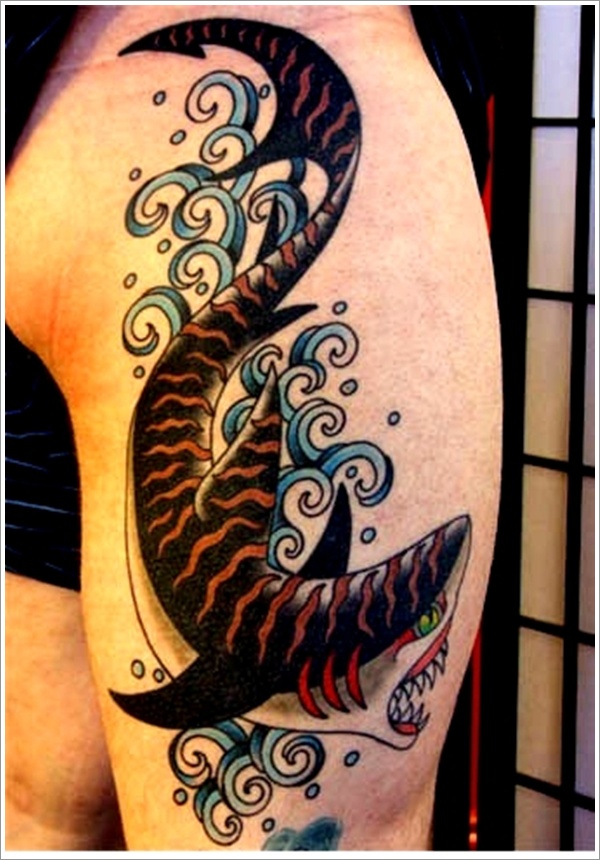 Most popular shark tattoo design, idea 20