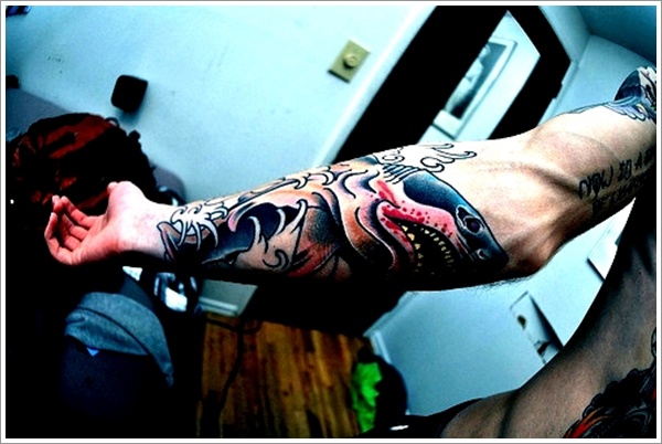 Most popular shark tattoo design, idea 17