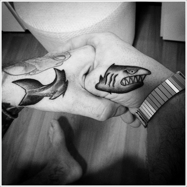 Most popular shark tattoo design, idea 14