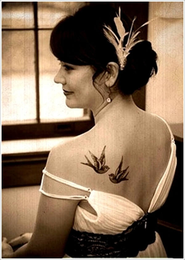 Sweet and meaningful swallow tattoos design, idea 28