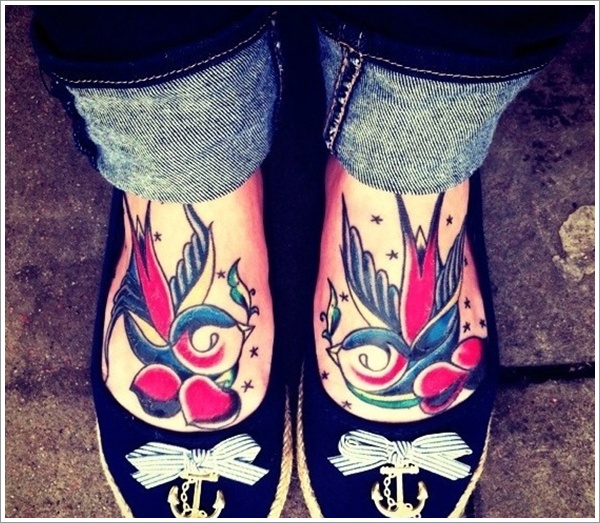 Sweet and meaningful swallow tattoos design, idea 6