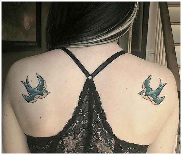 Sweet and meaningful swallow tattoos design, idea 1