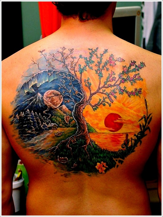 Amazing yin yang tattoo design, idea 6