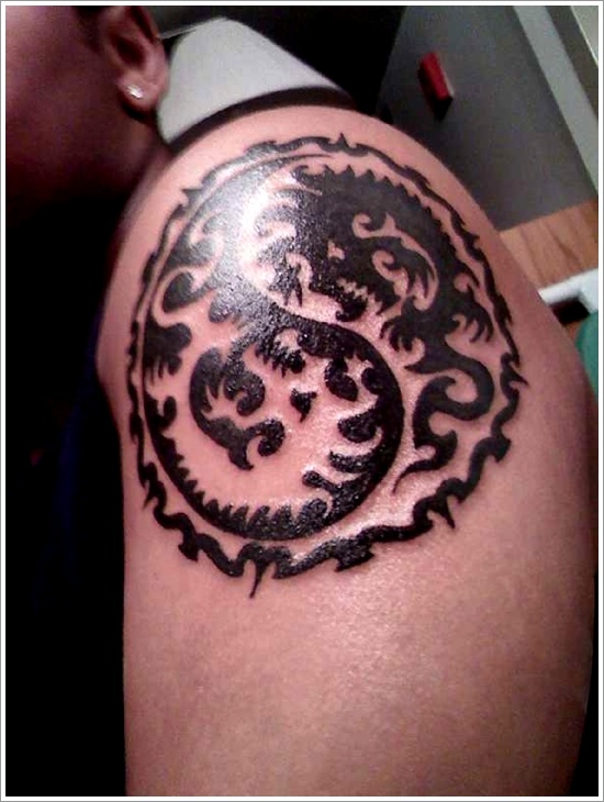 Amazing yin yang tattoo design, idea 7