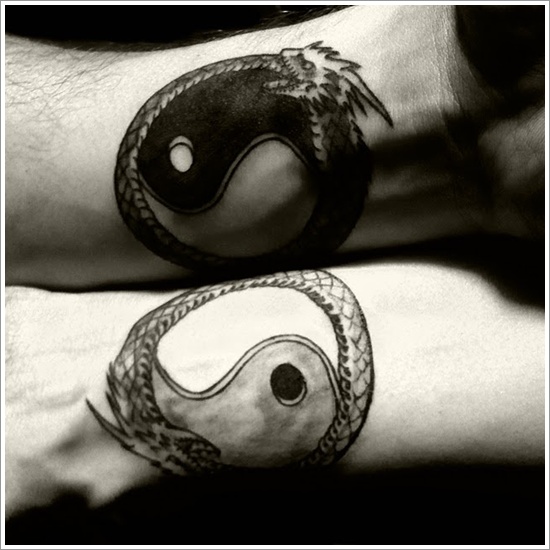 Amazing yin yang tattoo design, idea 12