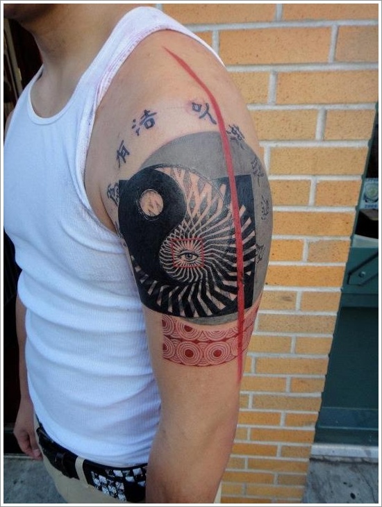 Amazing yin yang tattoo design, idea 10