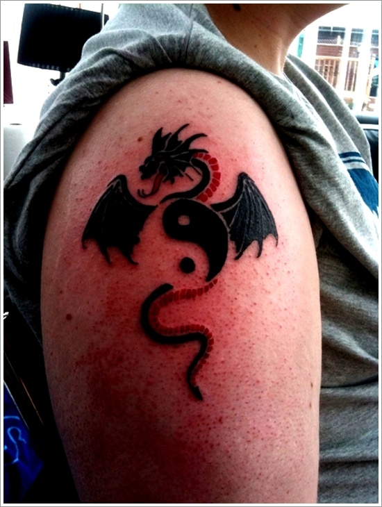 Amazing yin yang tattoo design, idea 9