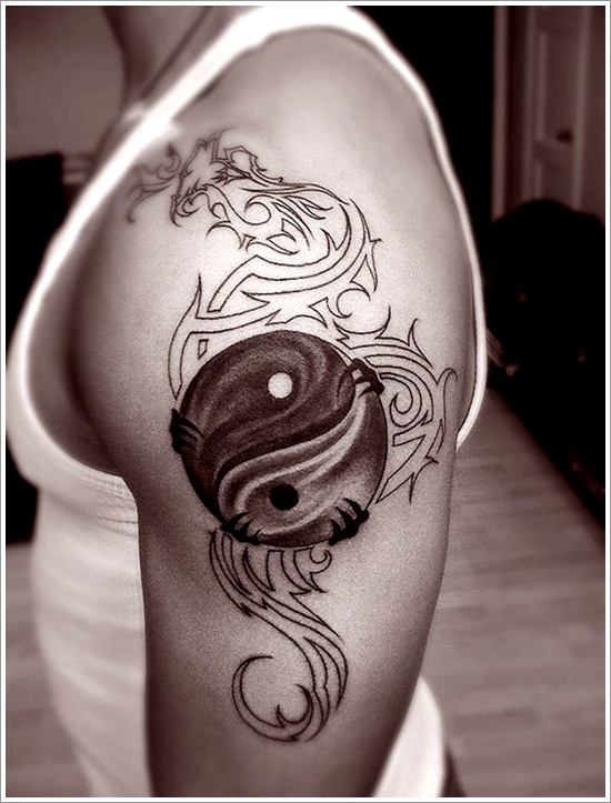 Amazing yin yang tattoo design, idea 1