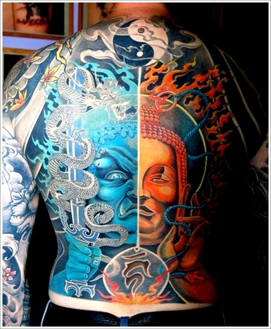 Amazing yin yang tattoo design, idea 4