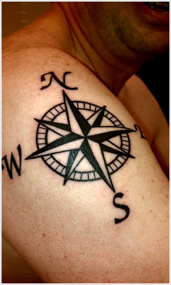 Amazing compass tattoo design, idea 33