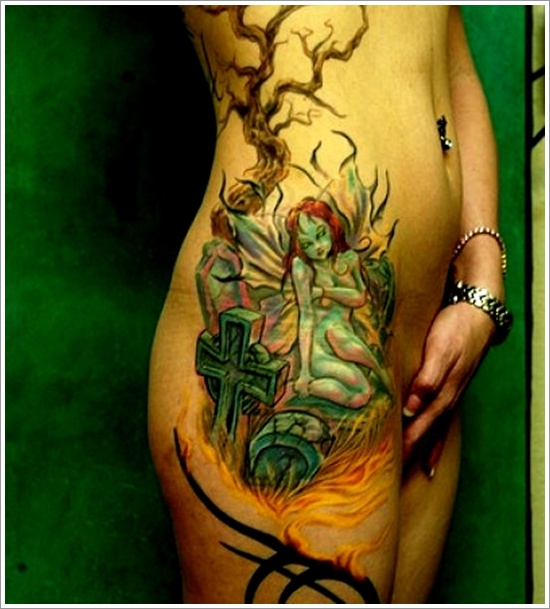 Hot and sexy fairy tattoo designs for women and design, idea 24