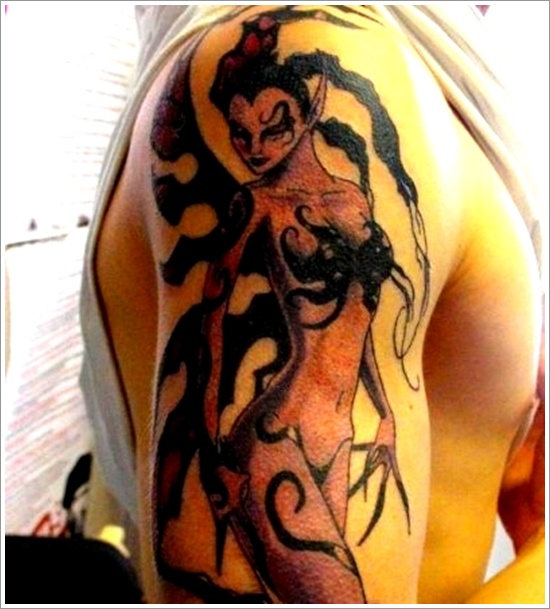 Hot and sexy fairy tattoo designs for women and design, idea 26