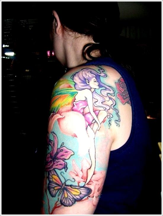 Hot and sexy fairy tattoo designs for women and design, idea 17