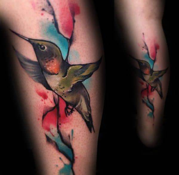 Stunning hummingbird tattoo design, idea 83