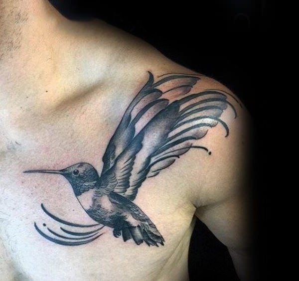 Stunning hummingbird tattoo design, idea 91
