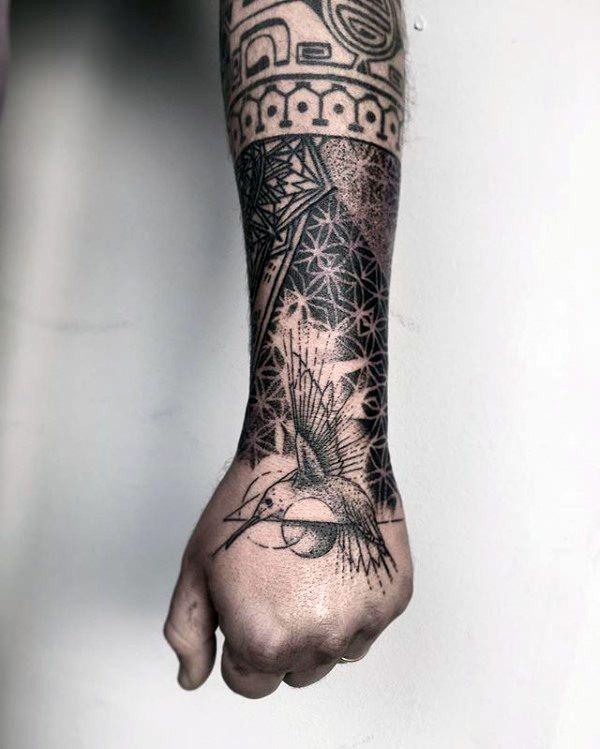 Stunning hummingbird tattoo design, idea 96